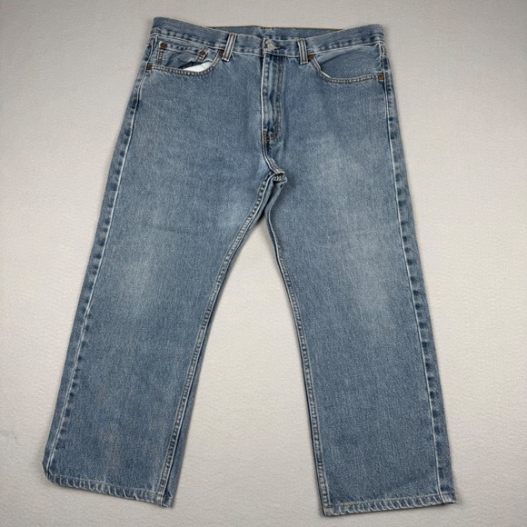 Levi's Other - Levis 505 Regular Fit Jeans Mens 36x29 (36x25) Medium Wash Blue Straight Leg
